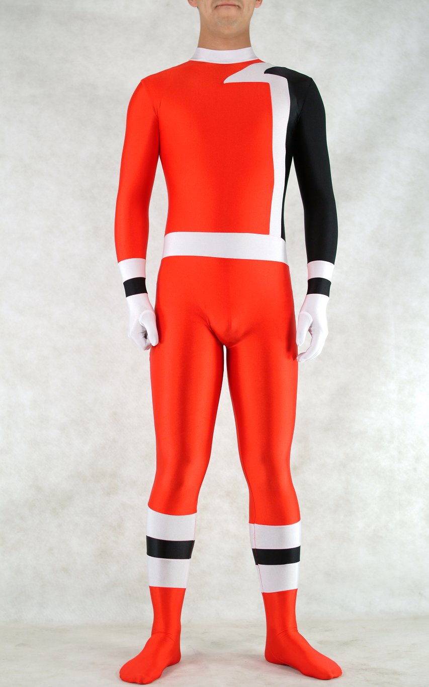 Red Superhero Halloween Costume Zentai Catsuit